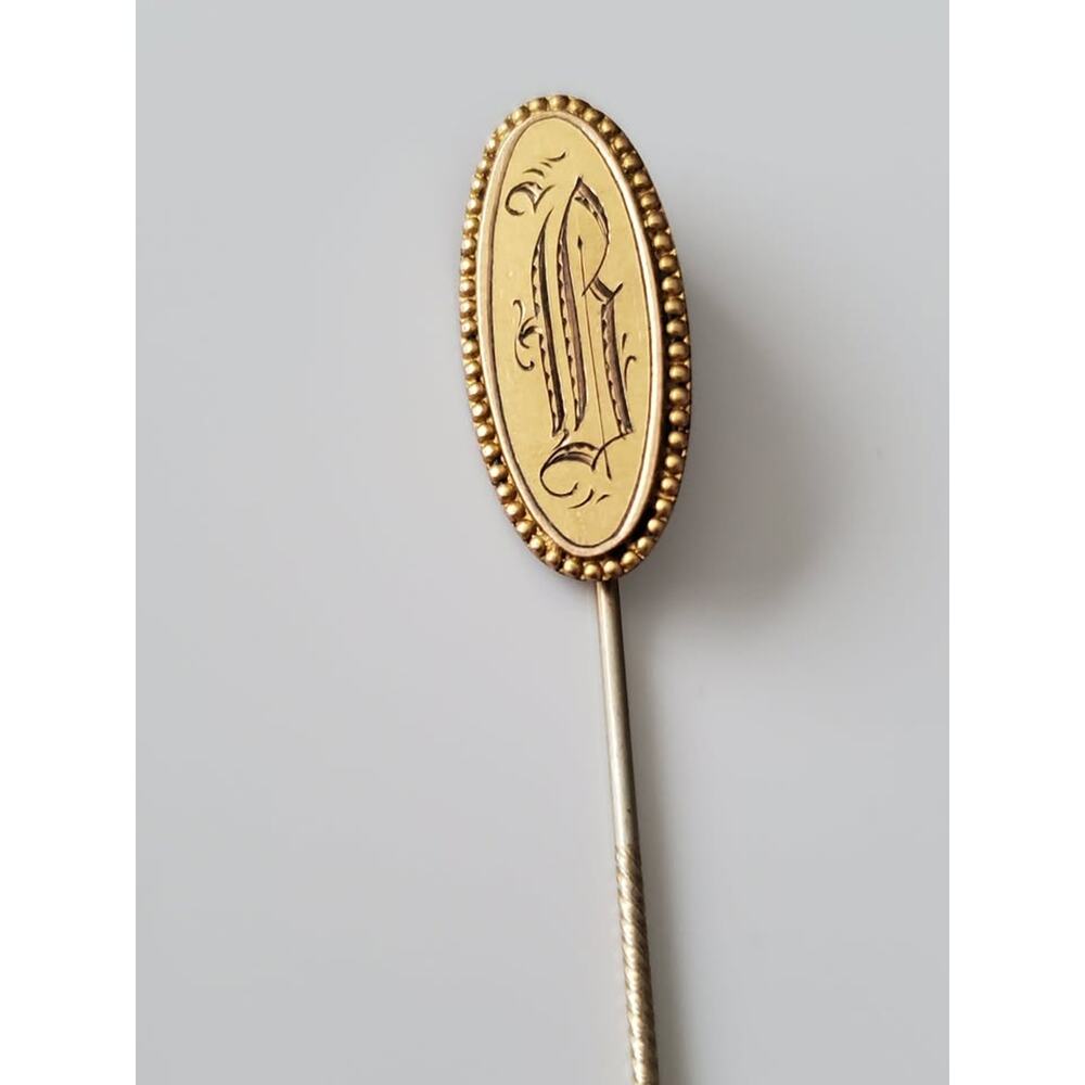 Vintage R Monogram Stick Pin - Picture 2 of 4